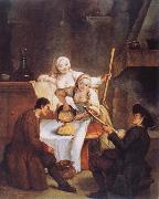 Pietro Longhi The Polenta oil painting reproduction
